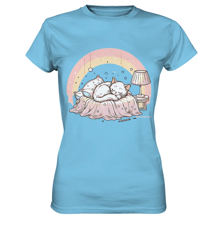 Schlafendes Kätzchen – Traumhafte Ruhe - Ladies Premium Shirt Bright Lights Arts