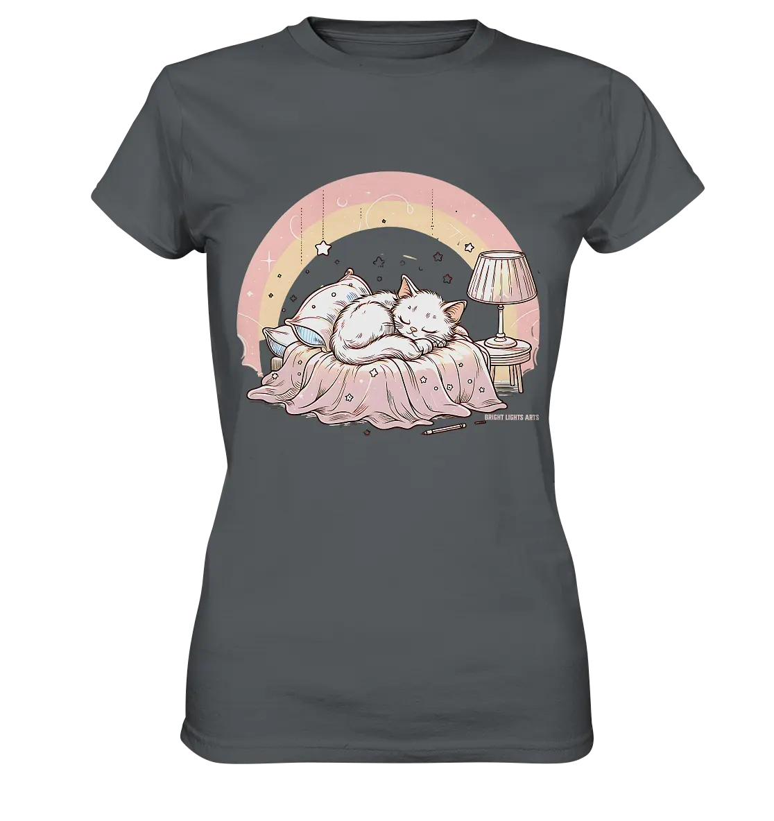 Schlafendes Kätzchen – Traumhafte Ruhe - Ladies Premium Shirt Bright Lights Arts