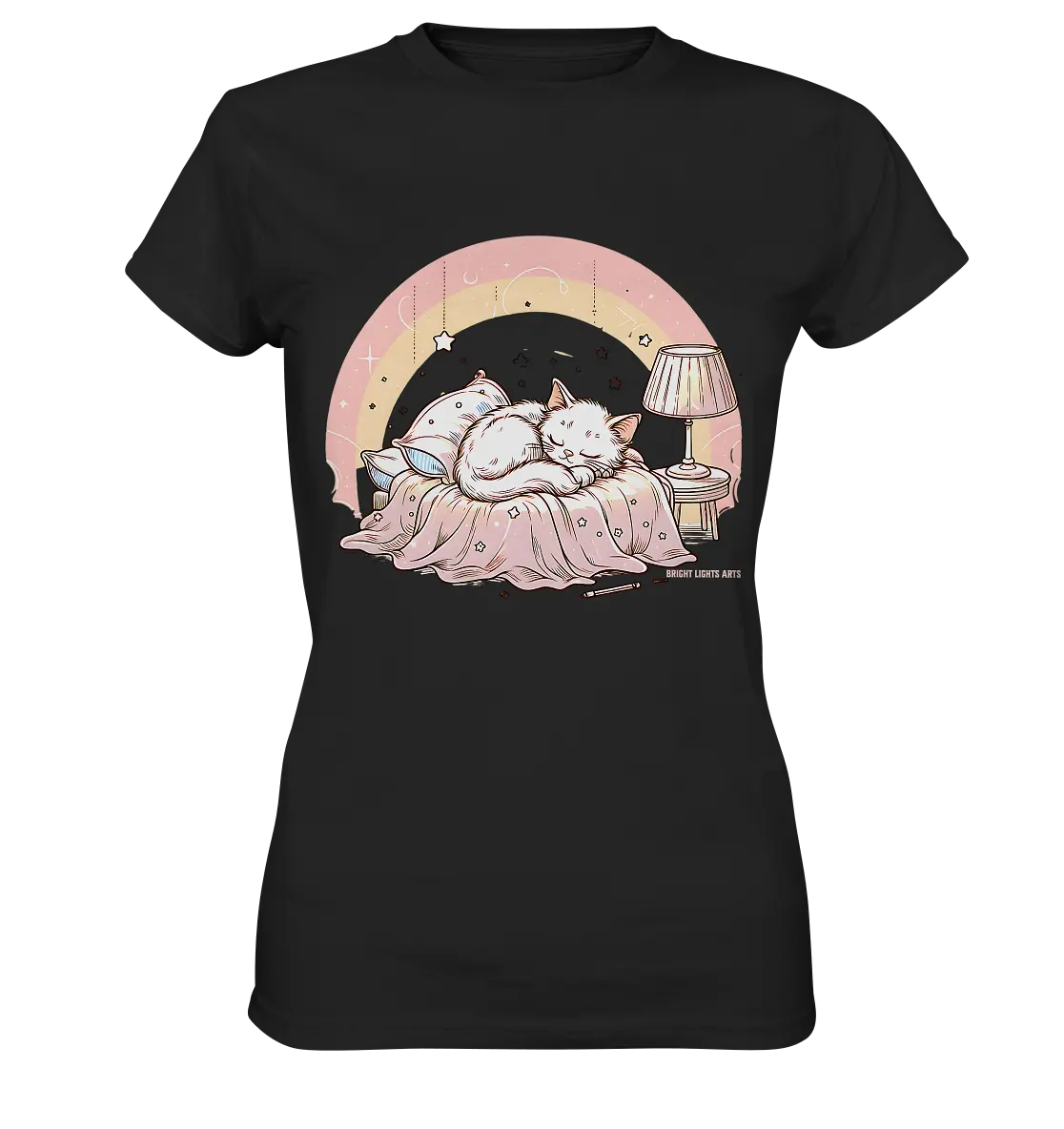 Schlafendes Kätzchen – Traumhafte Ruhe - Ladies Premium Shirt Bright Lights Arts