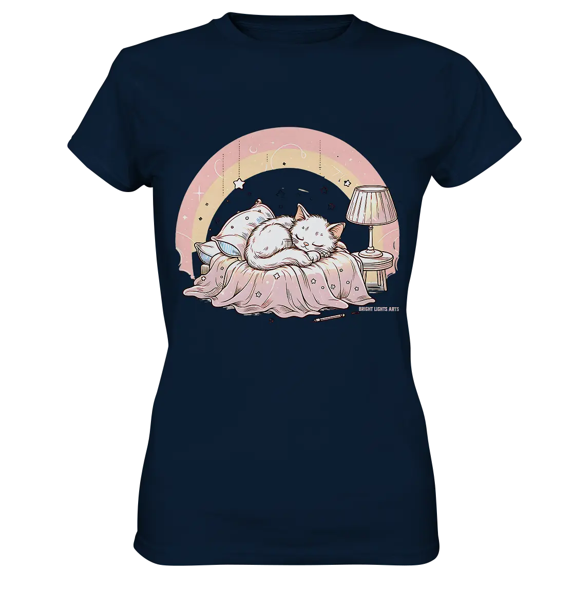 Schlafendes Kätzchen – Traumhafte Ruhe - Ladies Premium Shirt Bright Lights Arts