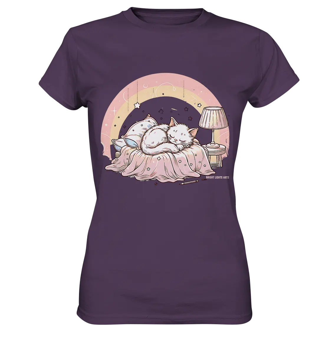 Schlafendes Kätzchen – Traumhafte Ruhe - Ladies Premium Shirt Bright Lights Arts