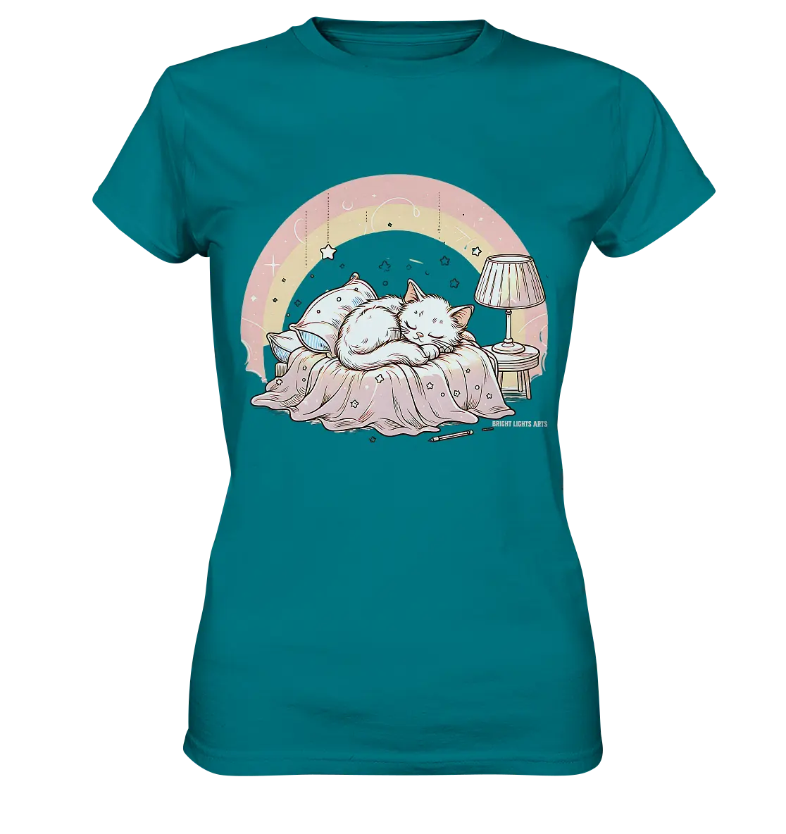 Schlafendes Kätzchen – Traumhafte Ruhe - Ladies Premium Shirt Bright Lights Arts