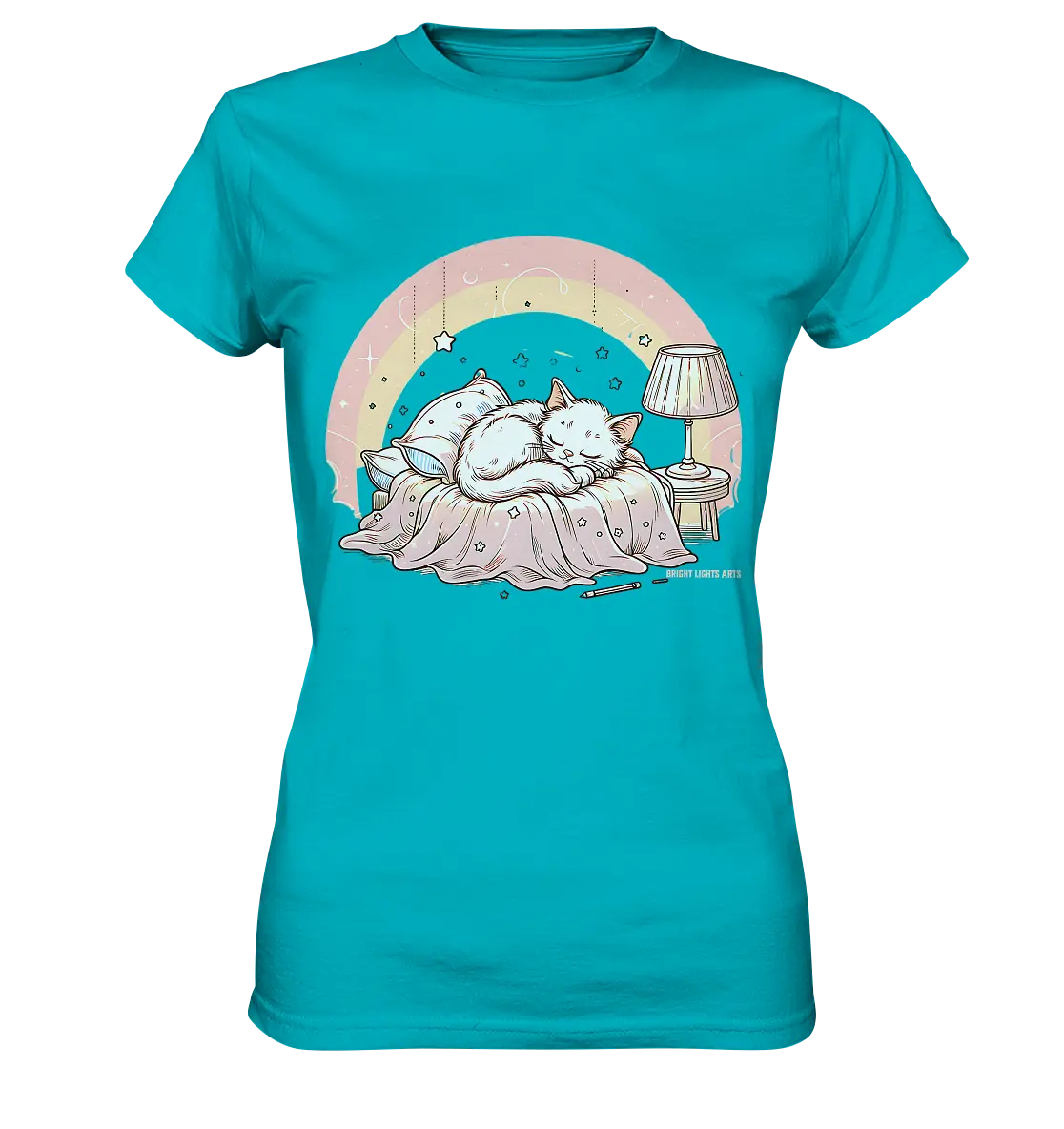 Schlafendes Kätzchen – Traumhafte Ruhe - Ladies Premium Shirt Bright Lights Arts