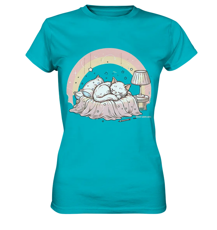 Schlafendes Kätzchen – Traumhafte Ruhe - Ladies Premium Shirt Bright Lights Arts