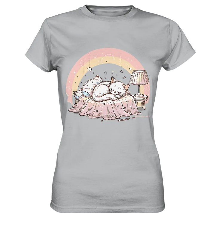 Schlafendes Kätzchen – Traumhafte Ruhe - Ladies Premium Shirt Bright Lights Arts