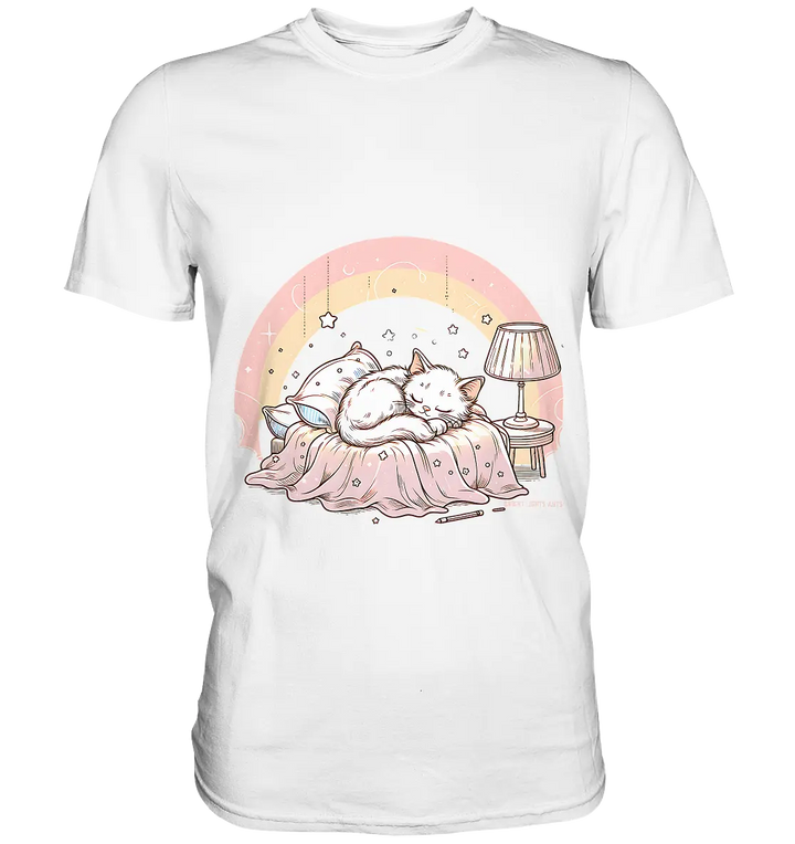 Schlafendes Kätzchen – Traumhafte Ruhe - Premium Shirt Bright Lights Arts