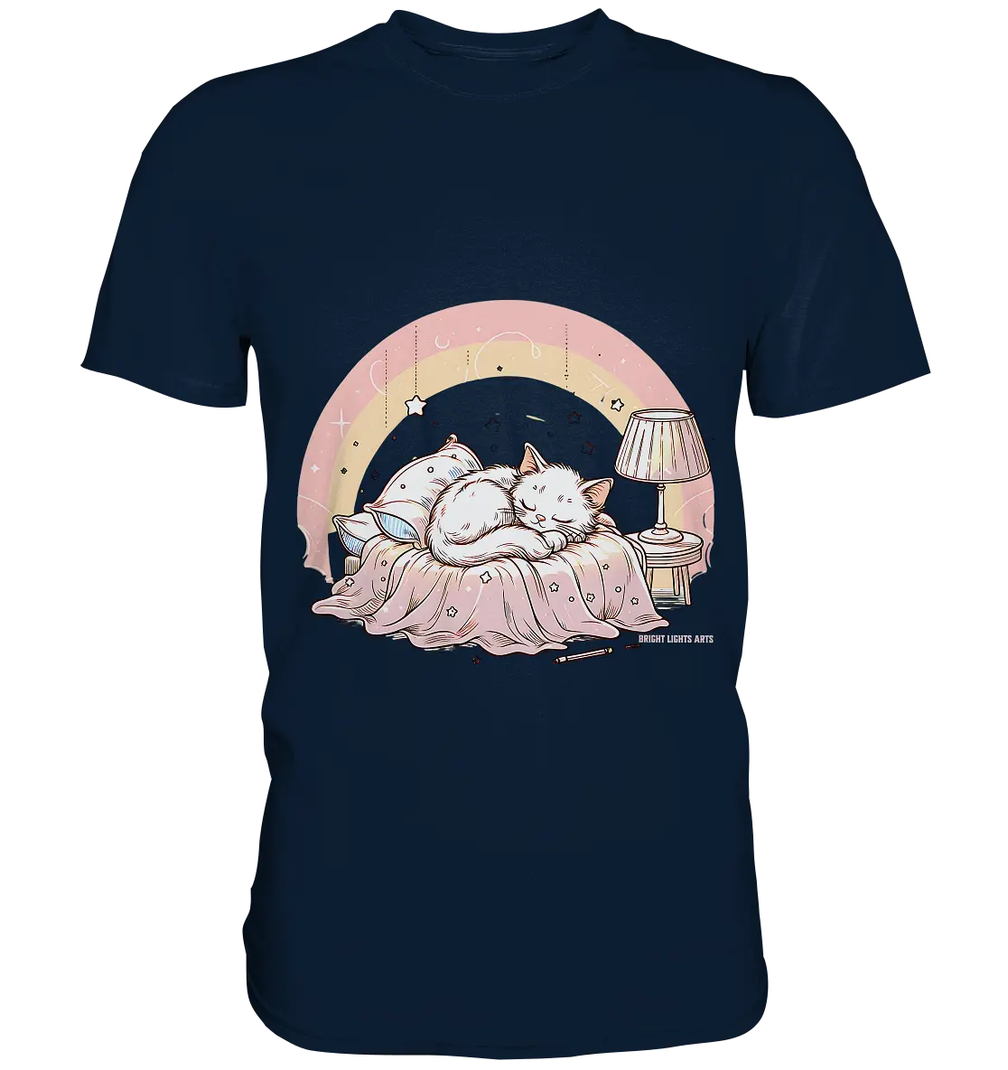Schlafendes Kätzchen – Traumhafte Ruhe - Premium Shirt Bright Lights Arts