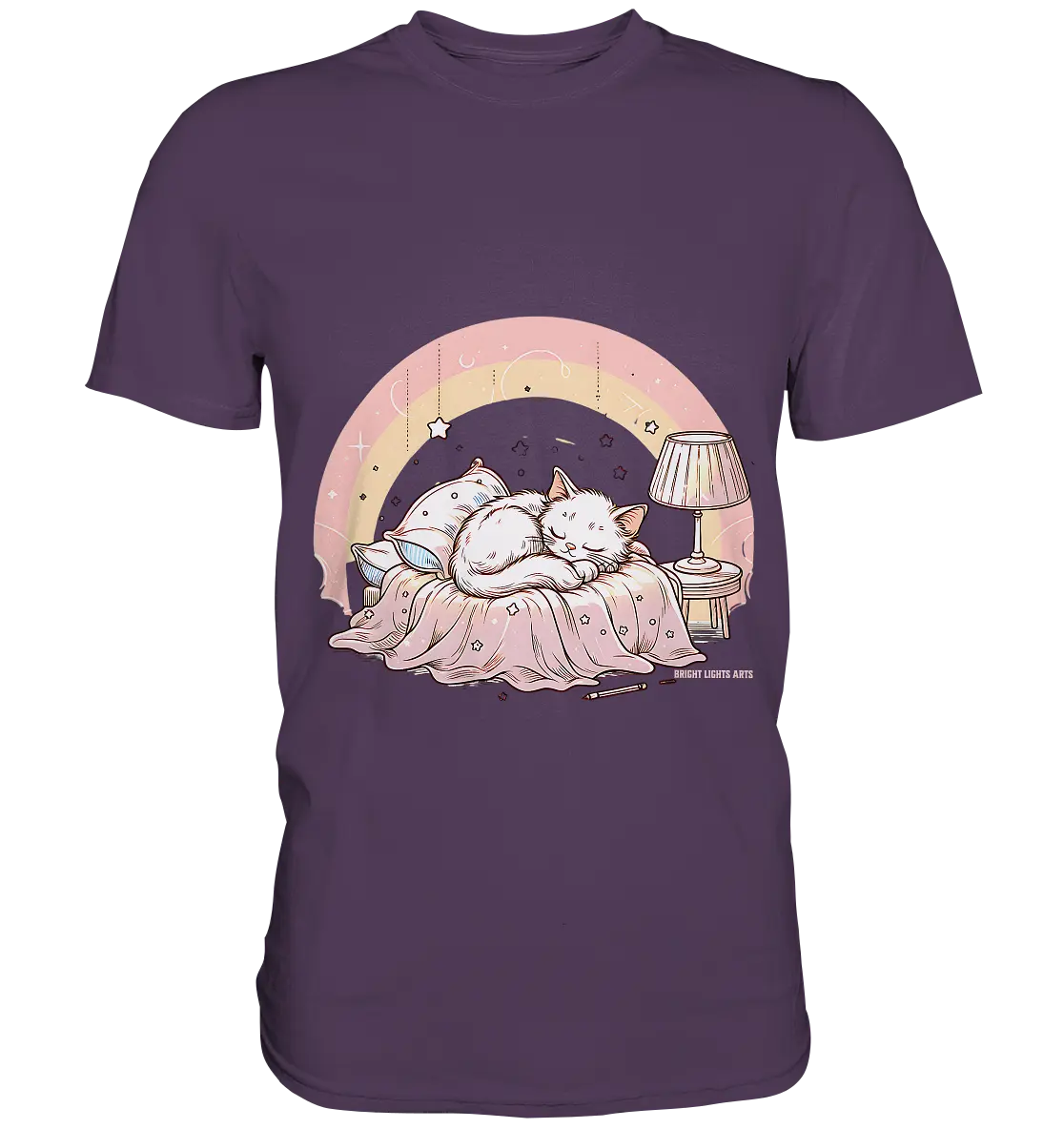 Schlafendes Kätzchen – Traumhafte Ruhe - Premium Shirt Bright Lights Arts