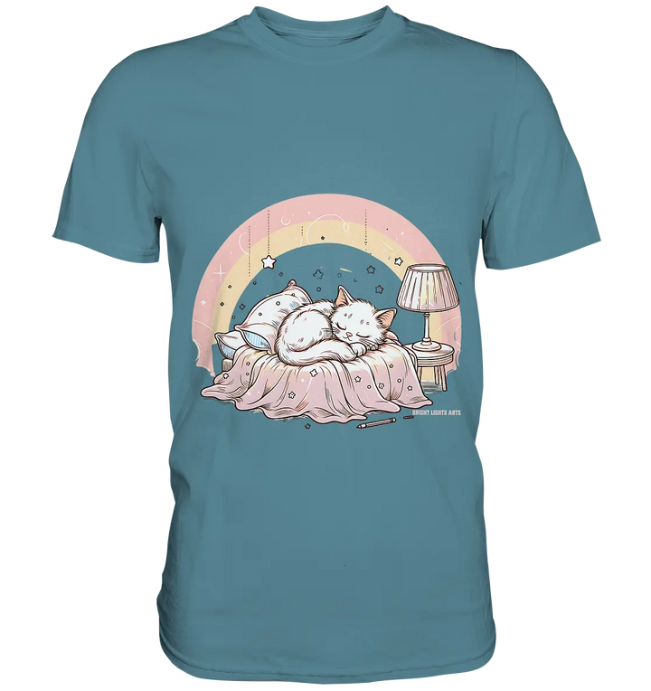 Schlafendes Kätzchen – Traumhafte Ruhe - Premium Shirt Bright Lights Arts