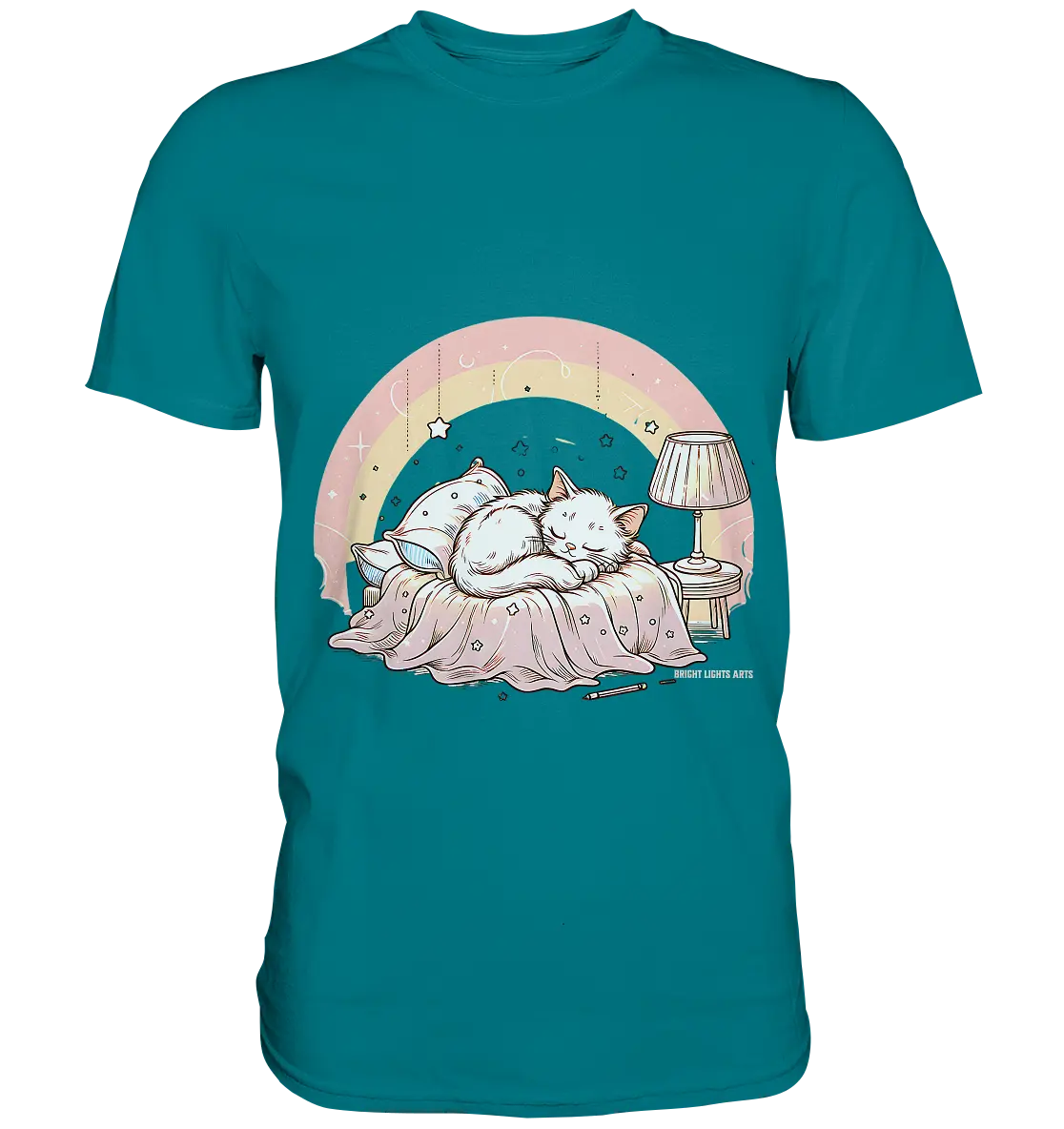 Schlafendes Kätzchen – Traumhafte Ruhe - Premium Shirt Bright Lights Arts