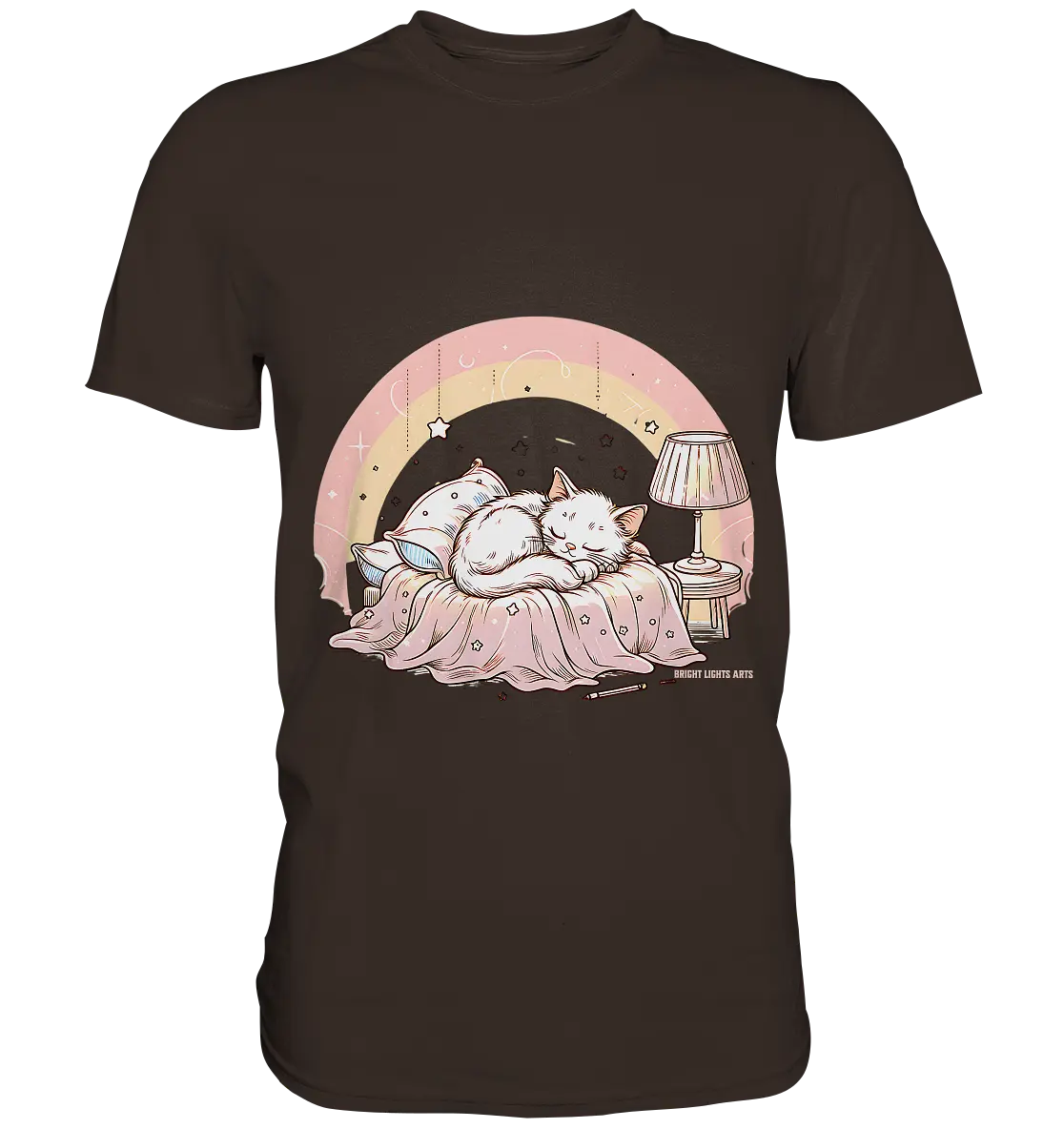 Schlafendes Kätzchen – Traumhafte Ruhe - Premium Shirt Bright Lights Arts