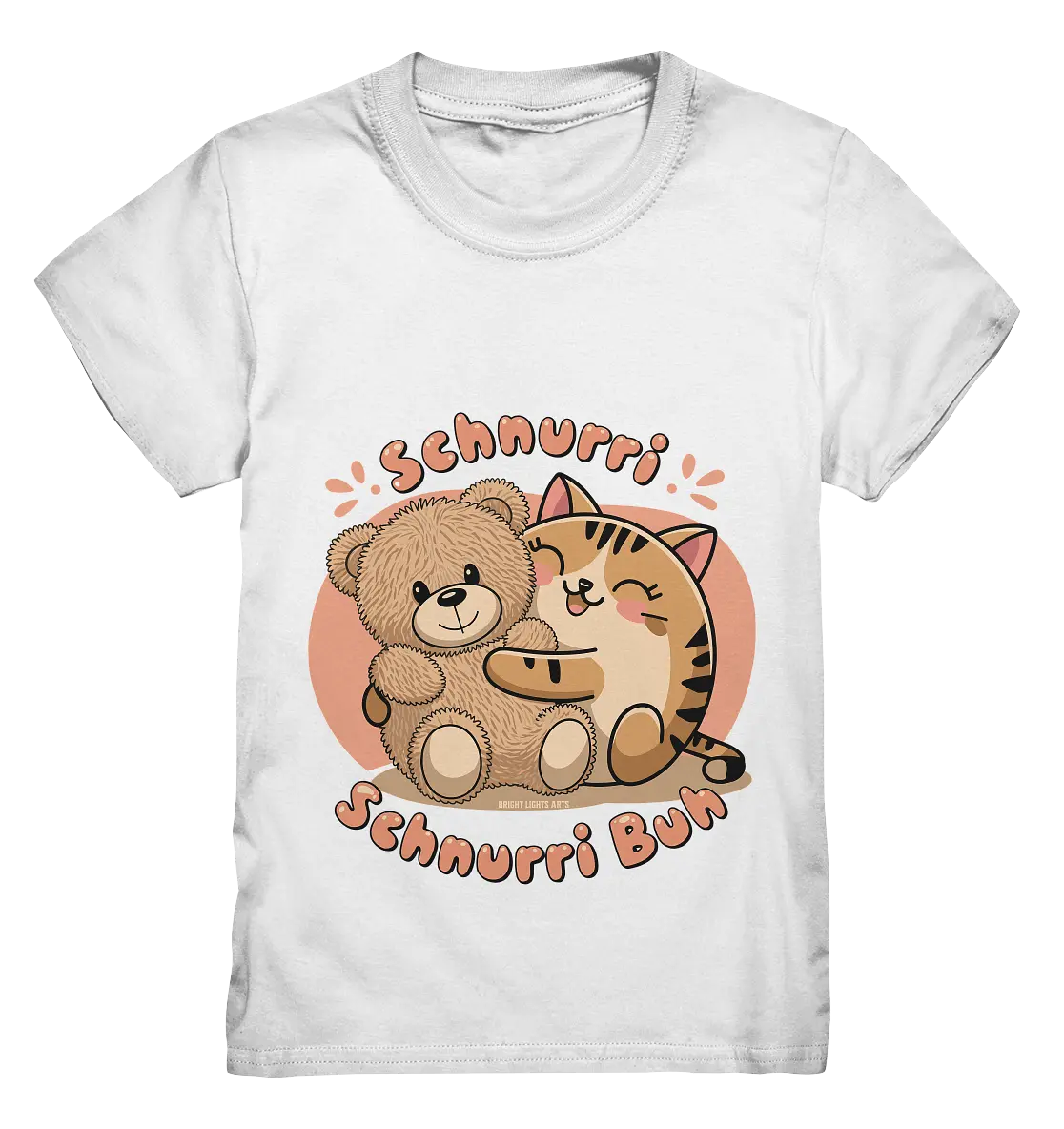 Schnurri Schnurri Buh - Niedliche Katze & Teddybär - Kids Premium Shirt Bright Lights Arts
