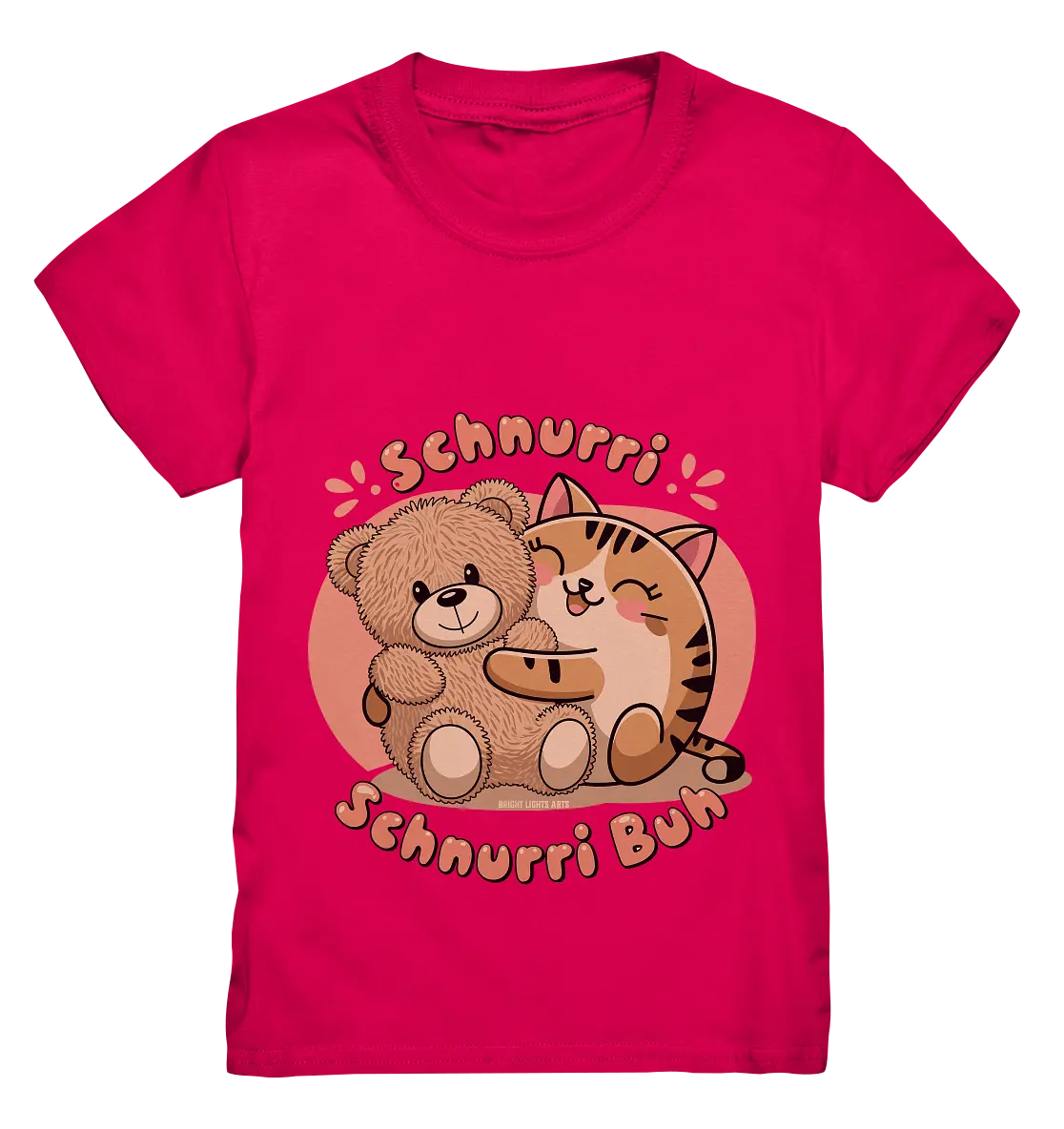 Schnurri Schnurri Buh - Niedliche Katze & Teddybär - Kids Premium Shirt Bright Lights Arts