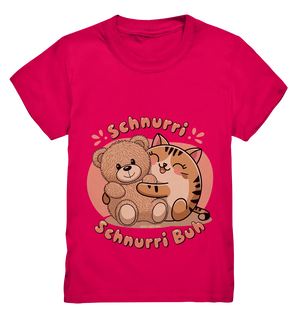 Schnurri Schnurri Buh - Niedliche Katze & Teddybär - Kids Premium Shirt Bright Lights Arts
