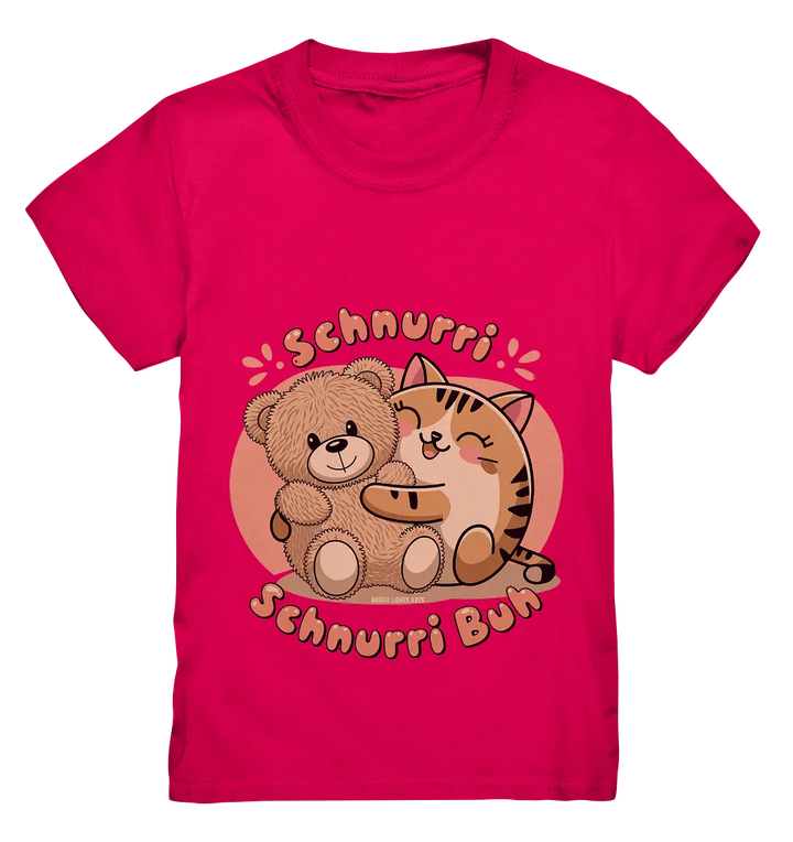 Schnurri Schnurri Buh - Niedliche Katze & Teddybär - Kids Premium Shirt Bright Lights Arts