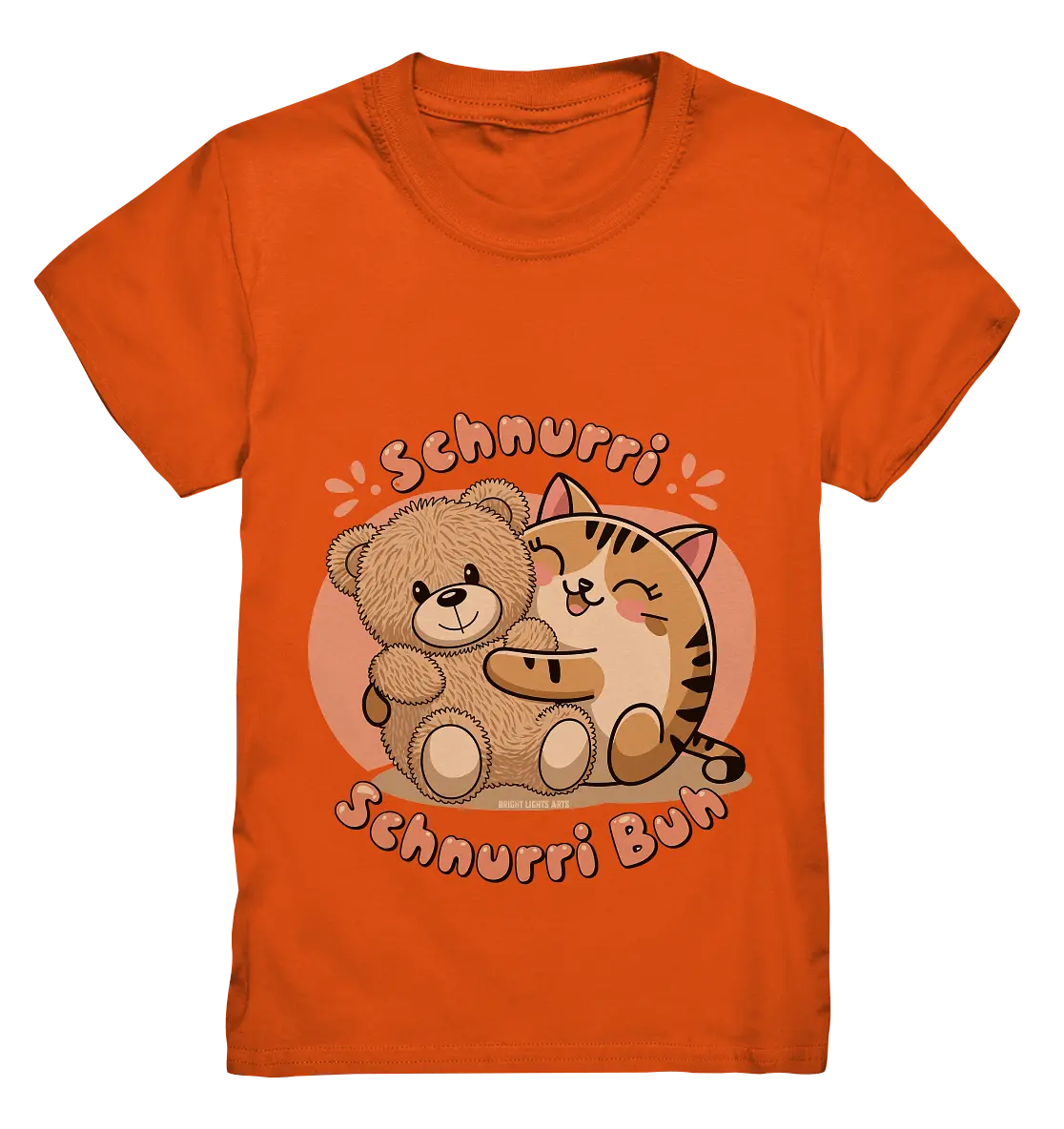 Schnurri Schnurri Buh - Niedliche Katze & Teddybär - Kids Premium Shirt Bright Lights Arts