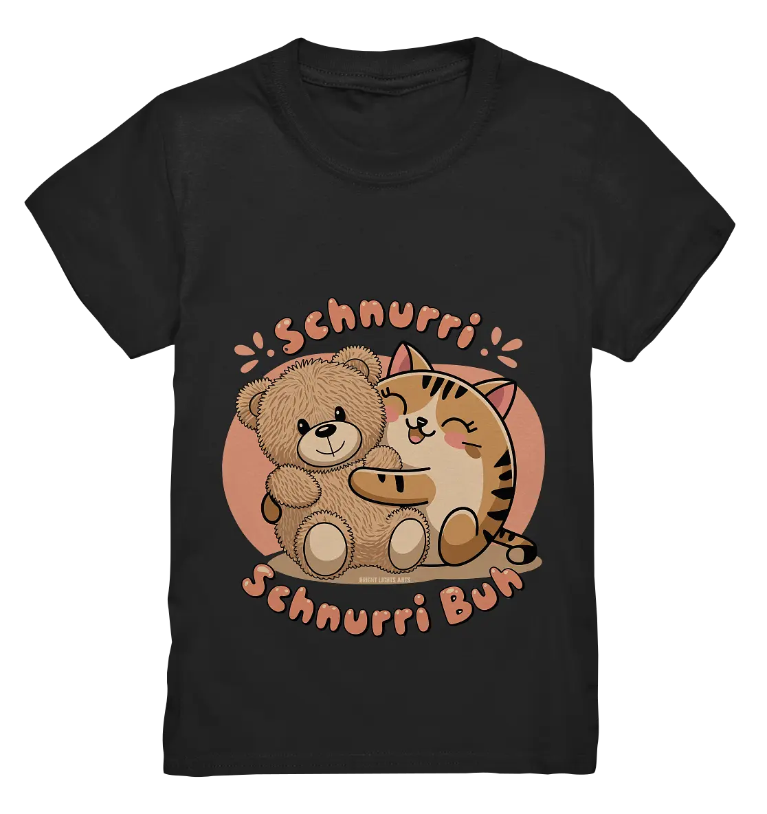 Schnurri Schnurri Buh - Niedliche Katze & Teddybär - Kids Premium Shirt Bright Lights Arts