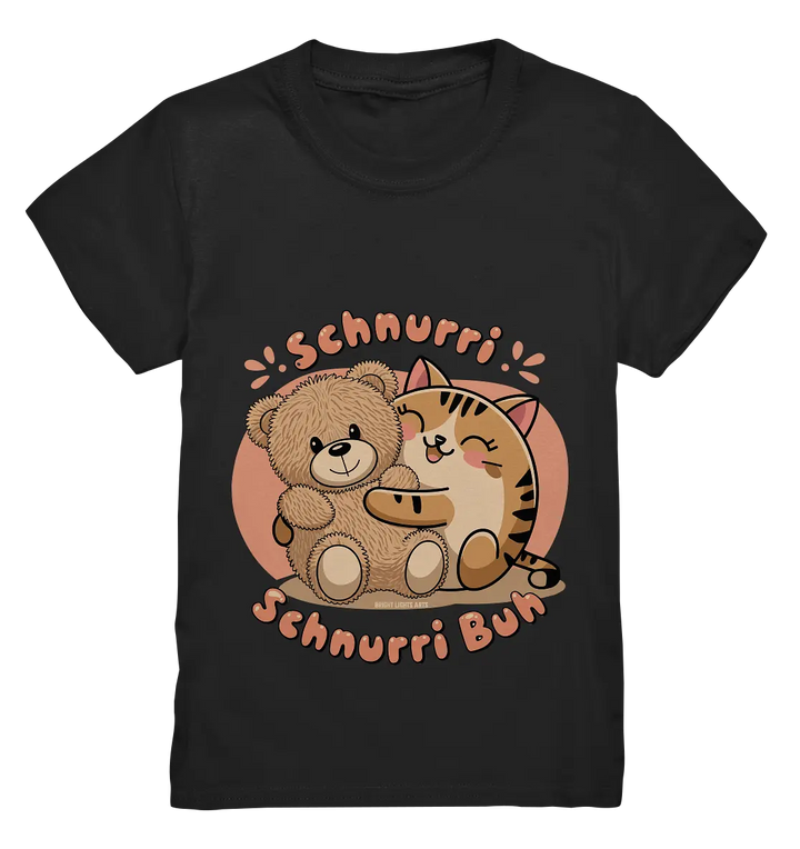 Schnurri Schnurri Buh - Niedliche Katze & Teddybär - Kids Premium Shirt Bright Lights Arts