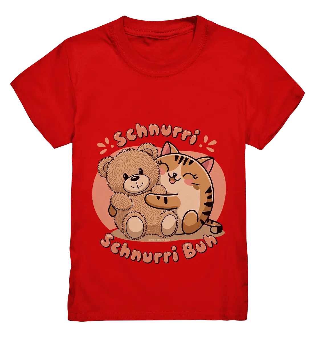 Schnurri Schnurri Buh - Niedliche Katze & Teddybär - Kids Premium Shirt Bright Lights Arts