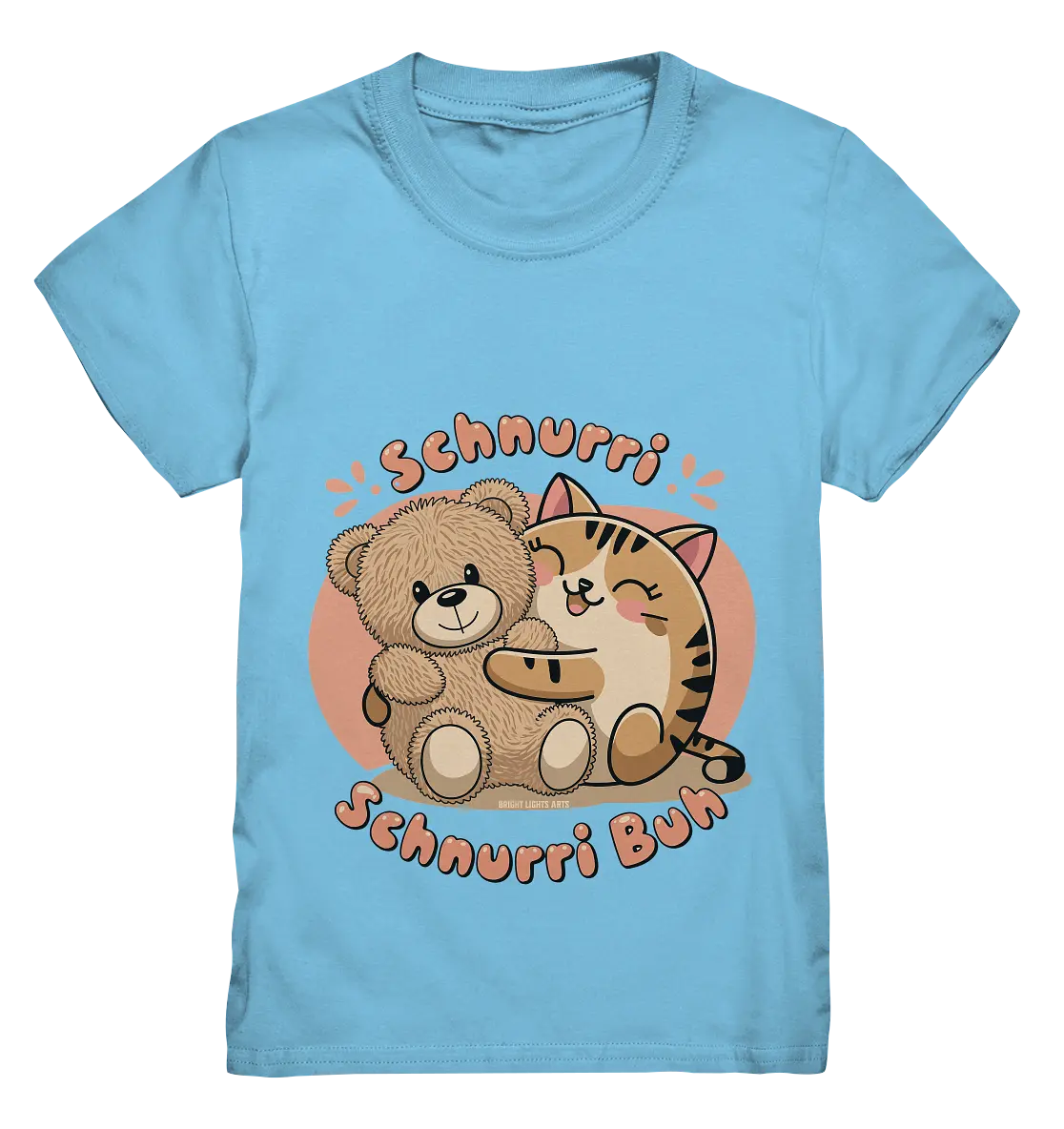 Schnurri Schnurri Buh - Niedliche Katze & Teddybär - Kids Premium Shirt Bright Lights Arts