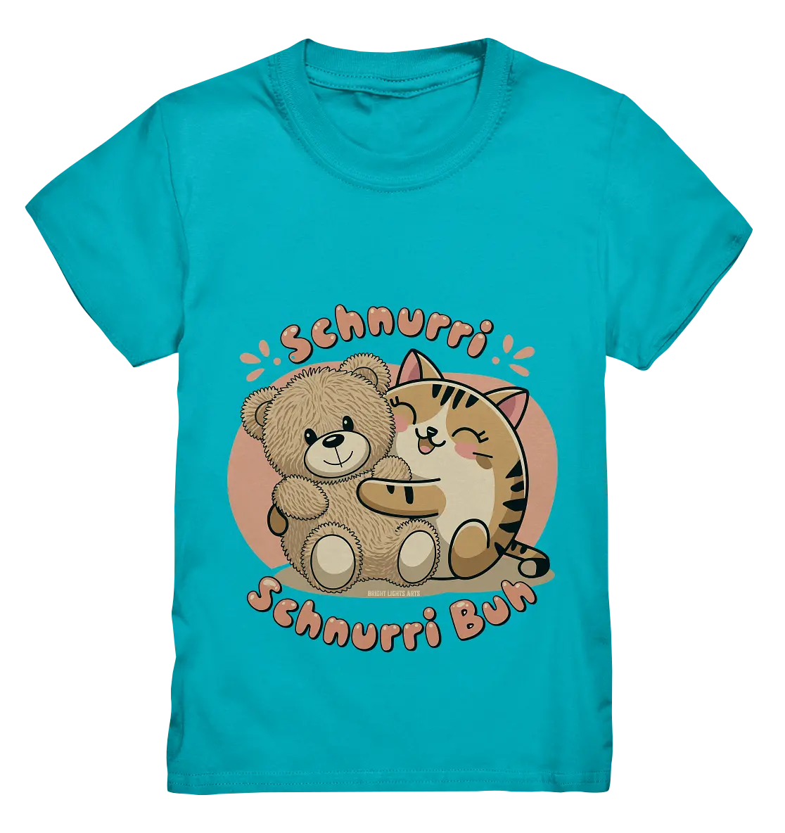 Schnurri Schnurri Buh - Niedliche Katze & Teddybär - Kids Premium Shirt Bright Lights Arts