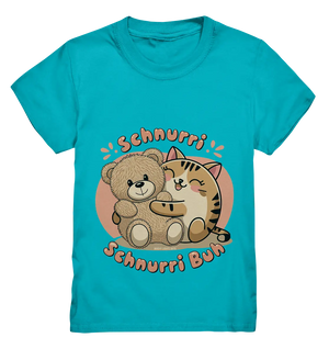 Schnurri Schnurri Buh - Niedliche Katze & Teddybär - Kids Premium Shirt Bright Lights Arts