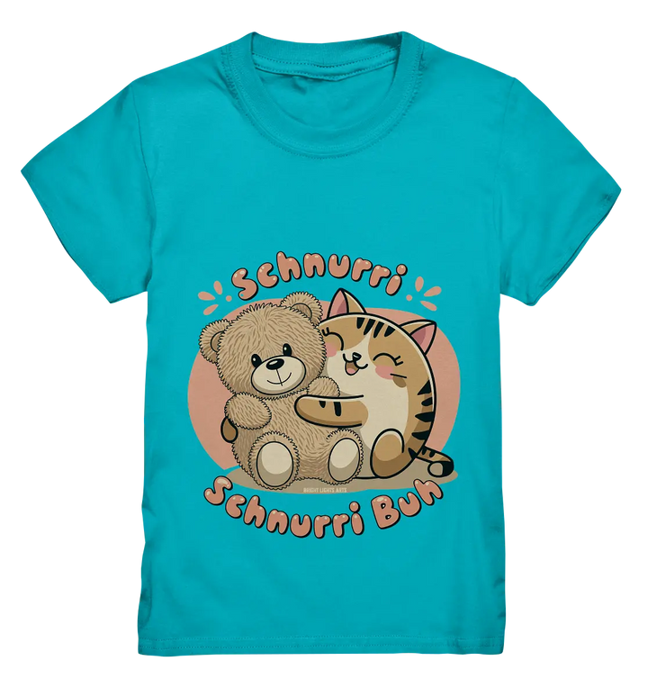 Schnurri Schnurri Buh - Niedliche Katze & Teddybär - Kids Premium Shirt Bright Lights Arts