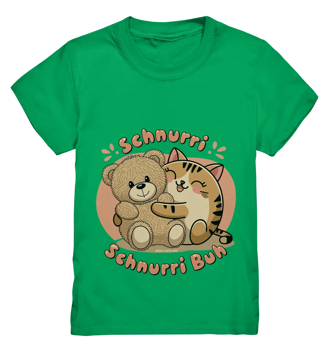 Schnurri Schnurri Buh - Niedliche Katze & Teddybär - Kids Premium Shirt Bright Lights Arts