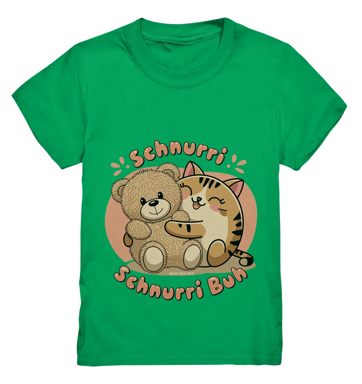 Schnurri Schnurri Buh - Niedliche Katze & Teddybär - Kids Premium Shirt Bright Lights Arts
