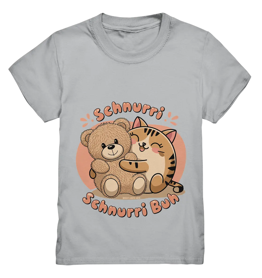 Schnurri Schnurri Buh - Niedliche Katze & Teddybär - Kids Premium Shirt Bright Lights Arts