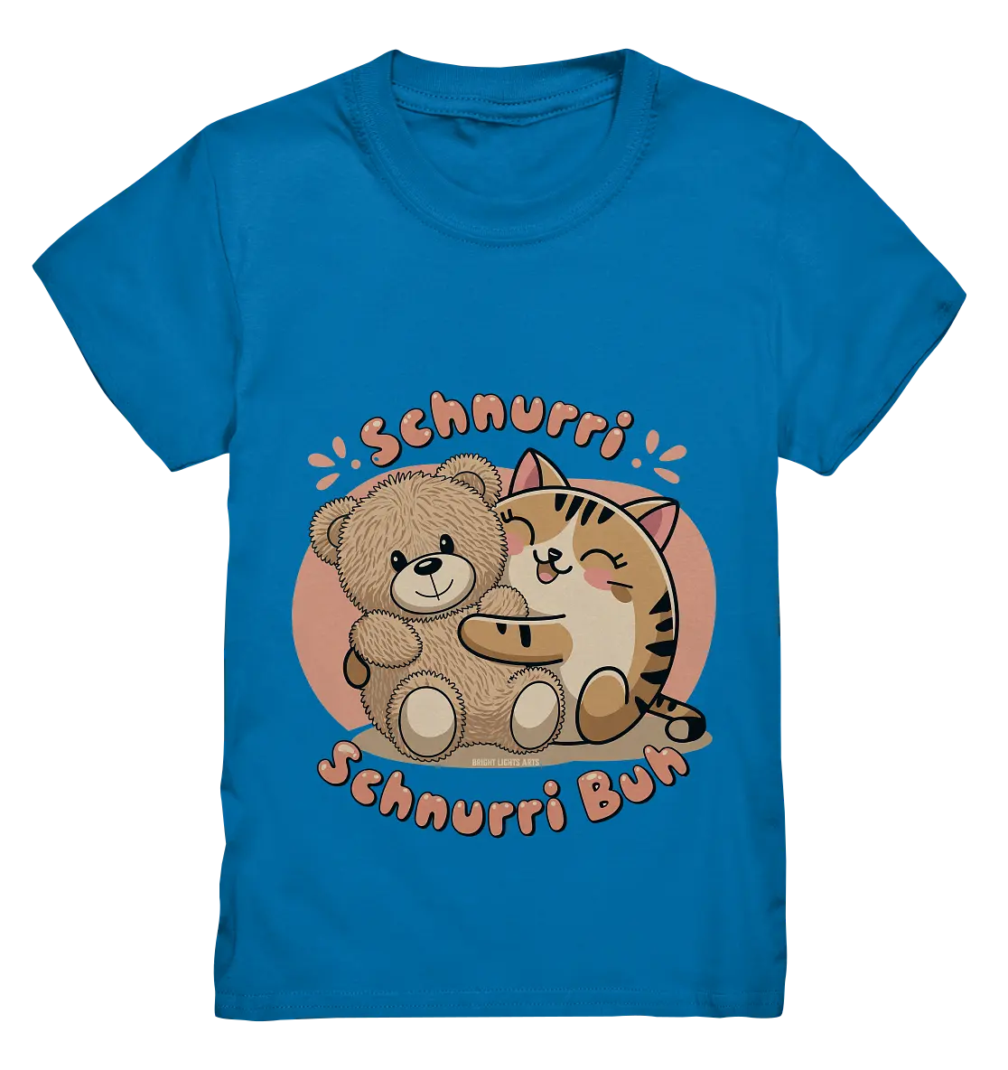 Schnurri Schnurri Buh - Niedliche Katze & Teddybär - Kids Premium Shirt Bright Lights Arts