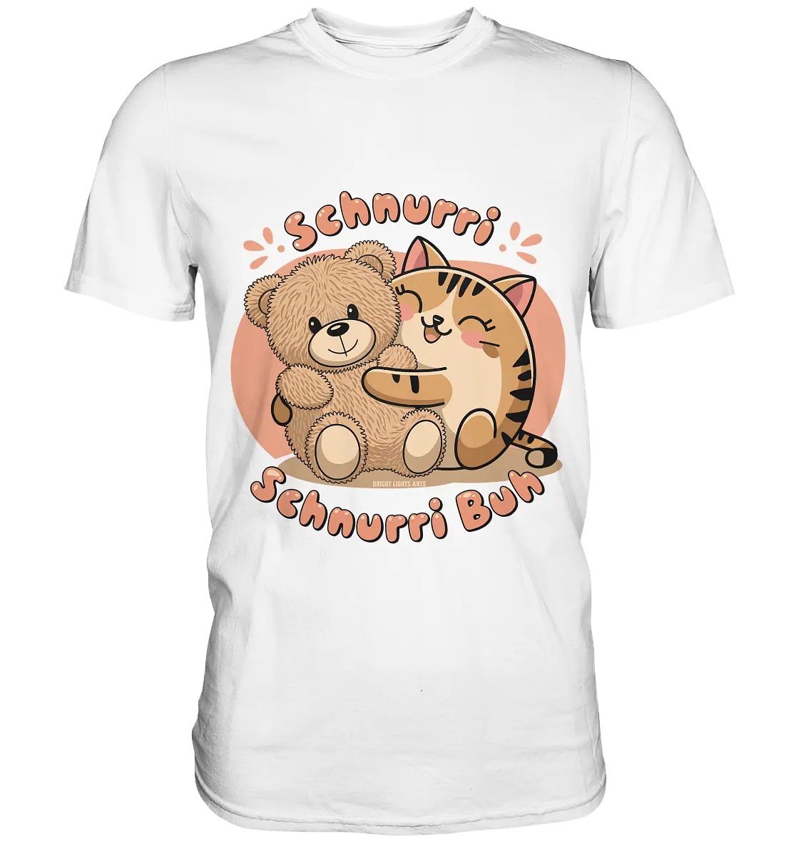 Schnurri Schnurri Buh - Niedliche Katze & Teddybär - Premium Shirt Bright Lights Arts