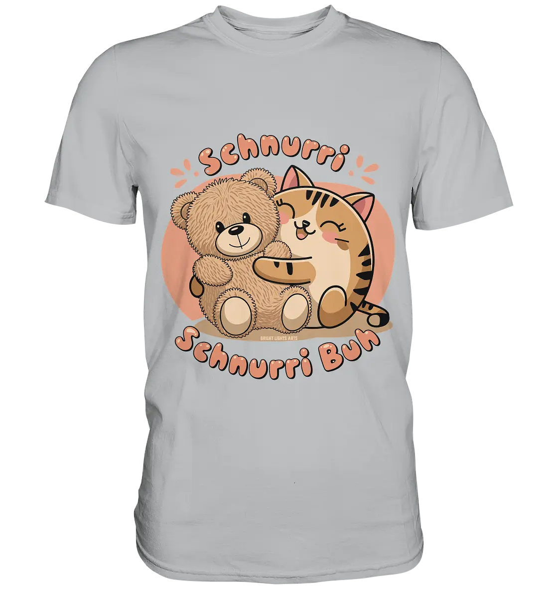 Schnurri Schnurri Buh - Niedliche Katze & Teddybär - Premium Shirt Bright Lights Arts
