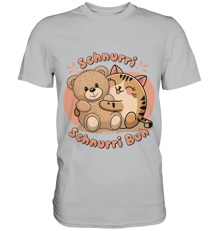 Schnurri Schnurri Buh - Niedliche Katze & Teddybär - Premium Shirt Bright Lights Arts