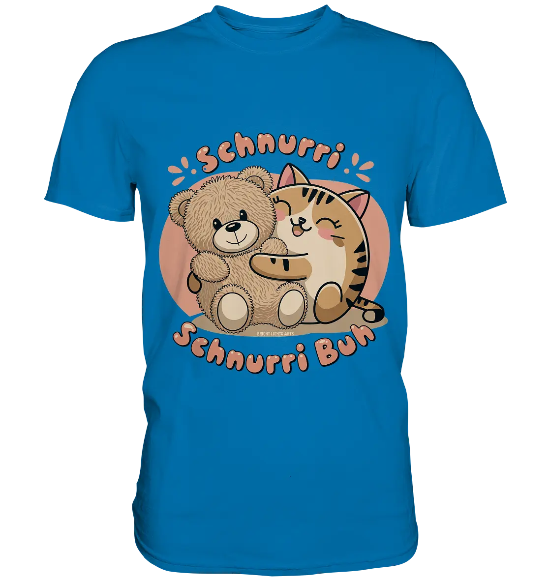 Schnurri Schnurri Buh - Niedliche Katze & Teddybär - Premium Shirt Bright Lights Arts