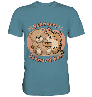 Schnurri Schnurri Buh - Niedliche Katze & Teddybär - Premium Shirt Bright Lights Arts