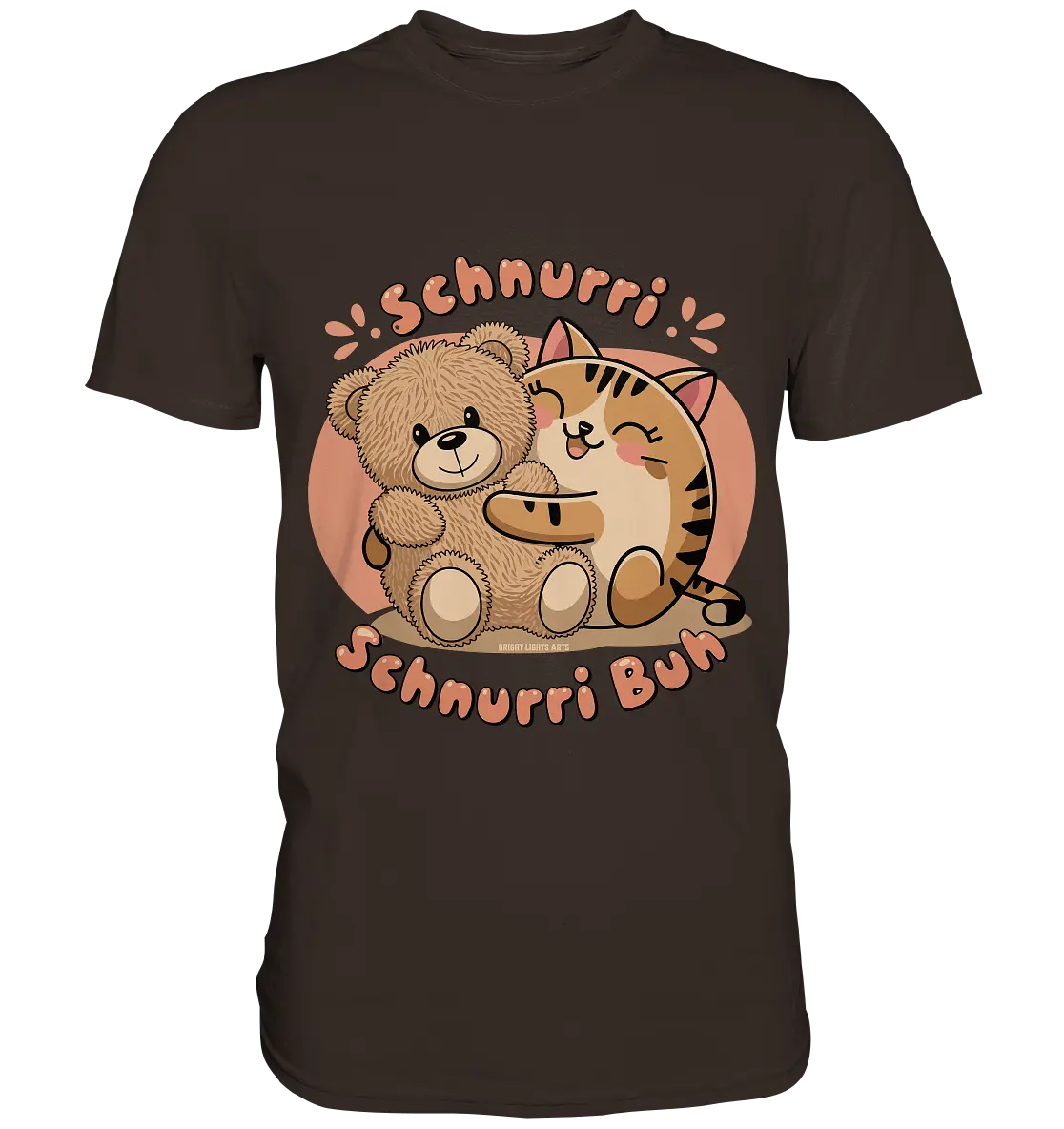 Schnurri Schnurri Buh - Niedliche Katze & Teddybär - Premium Shirt Bright Lights Arts