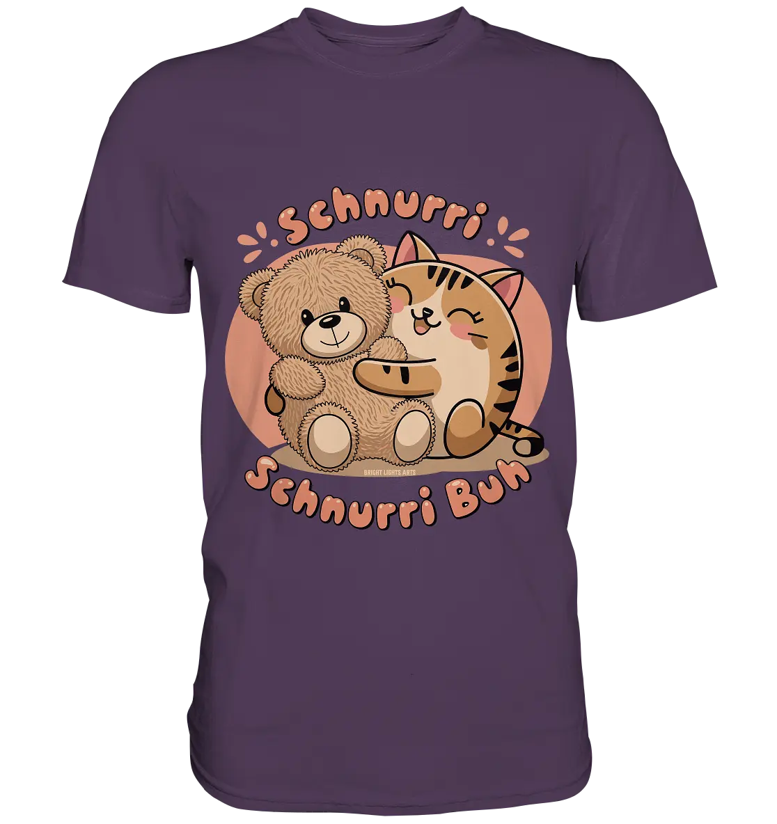 Schnurri Schnurri Buh - Niedliche Katze & Teddybär - Premium Shirt Bright Lights Arts