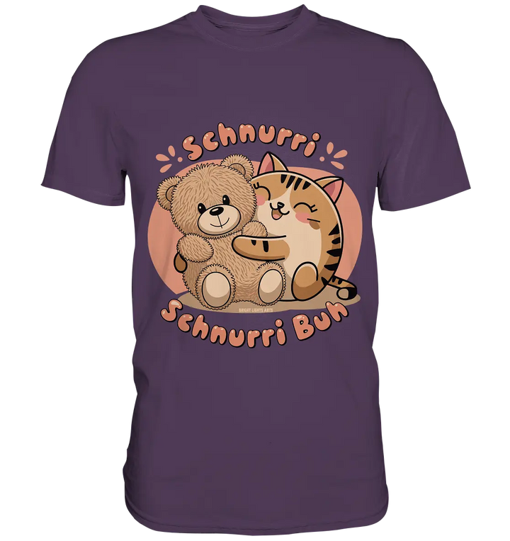 Schnurri Schnurri Buh - Niedliche Katze & Teddybär - Premium Shirt Bright Lights Arts