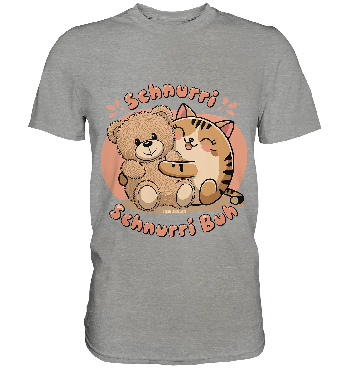 Schnurri Schnurri Buh - Niedliche Katze & Teddybär - Premium Shirt Bright Lights Arts