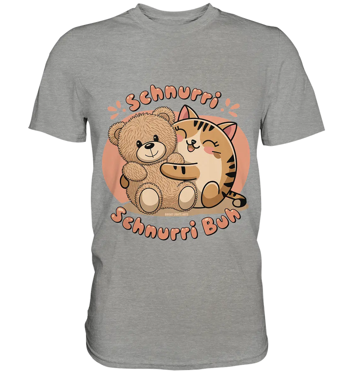 Schnurri Schnurri Buh - Niedliche Katze & Teddybär - Premium Shirt Bright Lights Arts