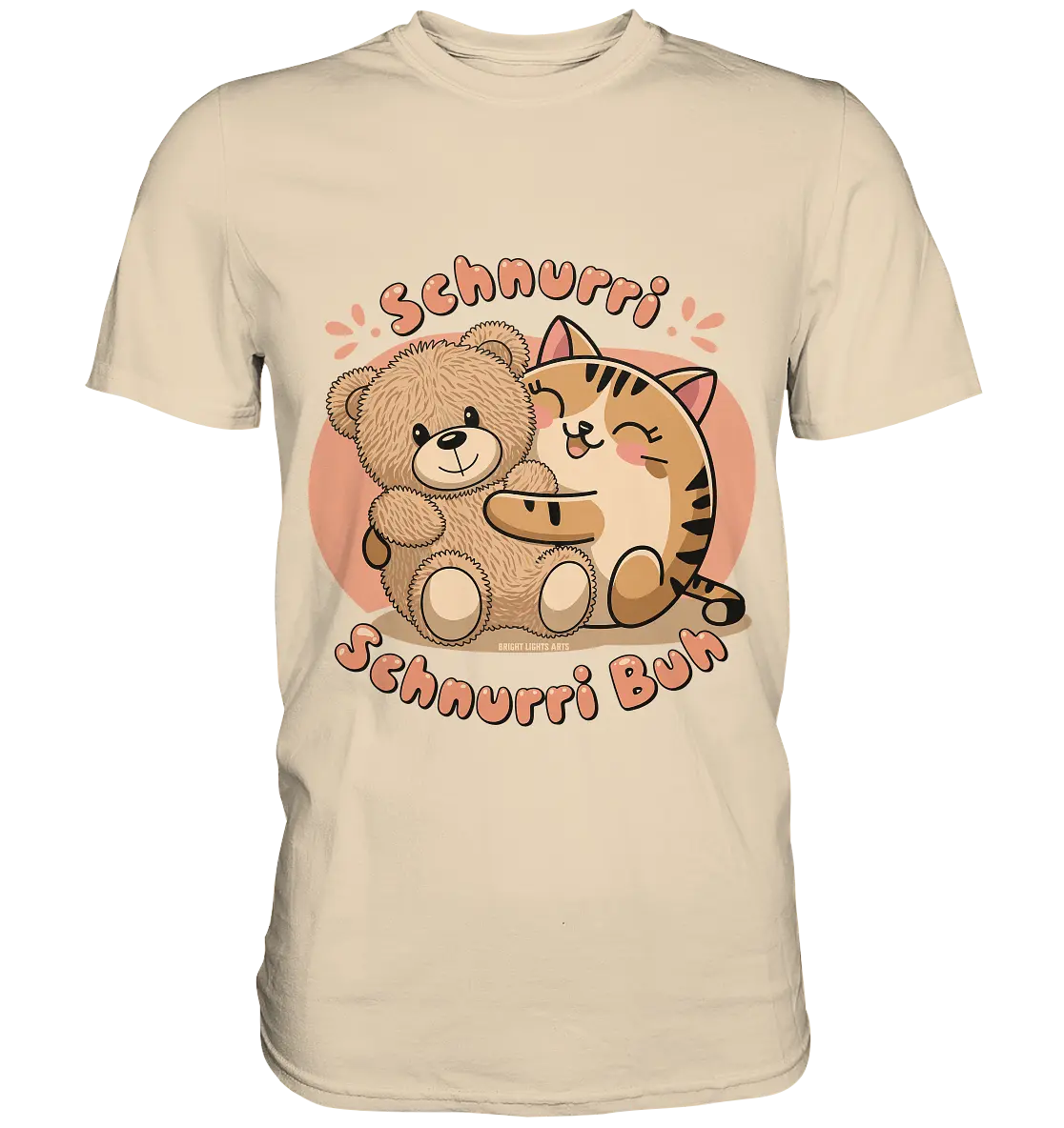 Schnurri Schnurri Buh - Niedliche Katze & Teddybär - Premium Shirt Bright Lights Arts
