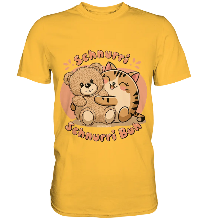 Schnurri Schnurri Buh - Niedliche Katze & Teddybär - Premium Shirt Bright Lights Arts