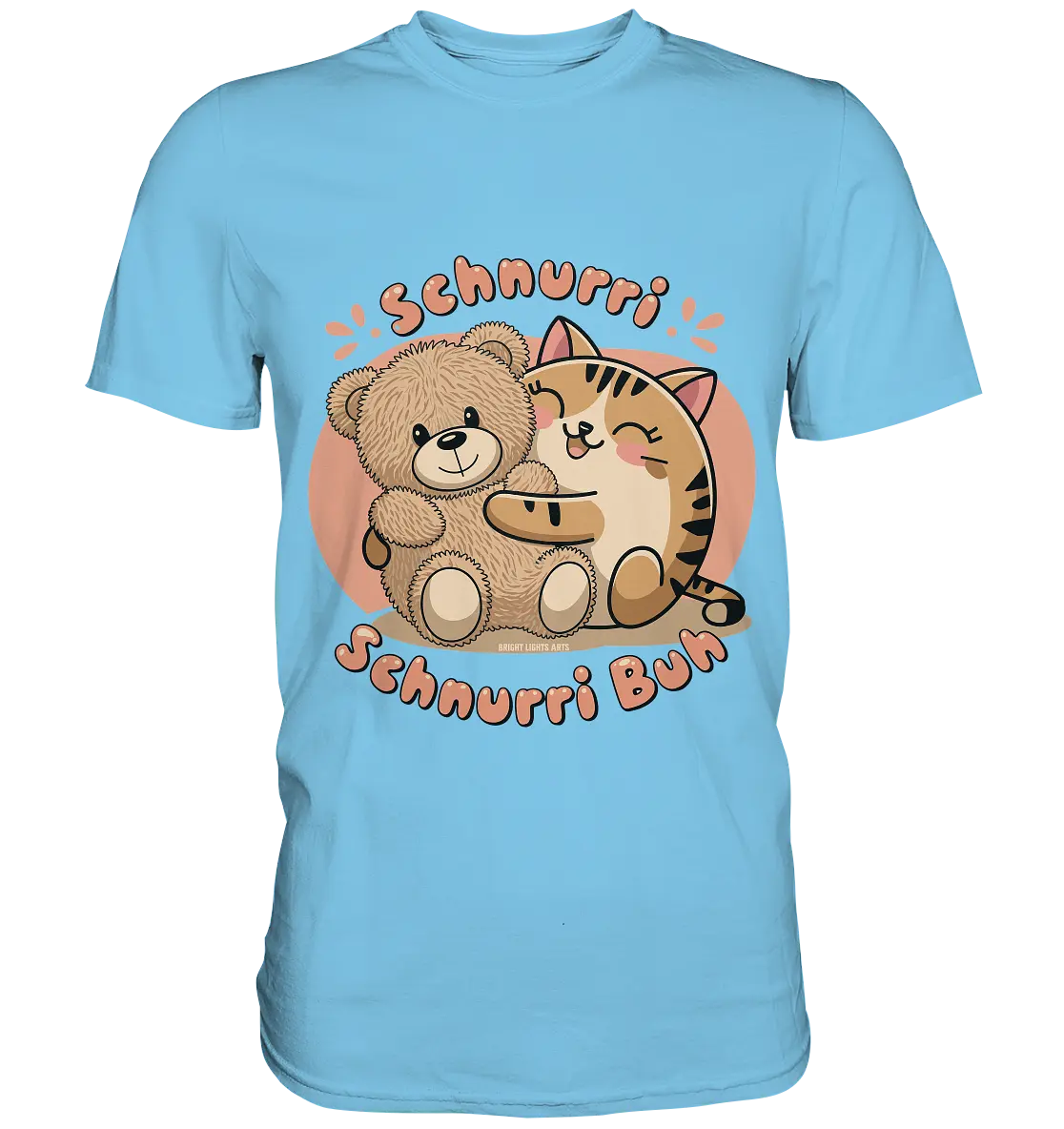 Schnurri Schnurri Buh - Niedliche Katze & Teddybär - Premium Shirt Bright Lights Arts