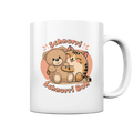 Schnurri Schnurri Buh - Niedliche Katze & Teddybär - Tasse glossy Bright Lights Arts