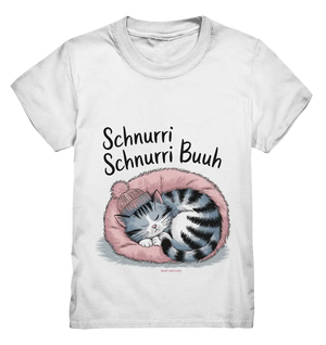 Schnurri Schnurri Buh - Schlafende Katze im rosa Bett - Kids Premium Shirt Bright Lights Arts