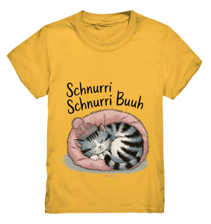 Schnurri Schnurri Buh - Schlafende Katze im rosa Bett - Kids Premium Shirt Bright Lights Arts