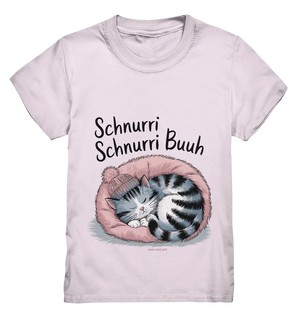 Schnurri Schnurri Buh - Schlafende Katze im rosa Bett - Kids Premium Shirt Bright Lights Arts