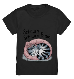 Schnurri Schnurri Buh - Schlafende Katze im rosa Bett - Kids Premium Shirt Bright Lights Arts