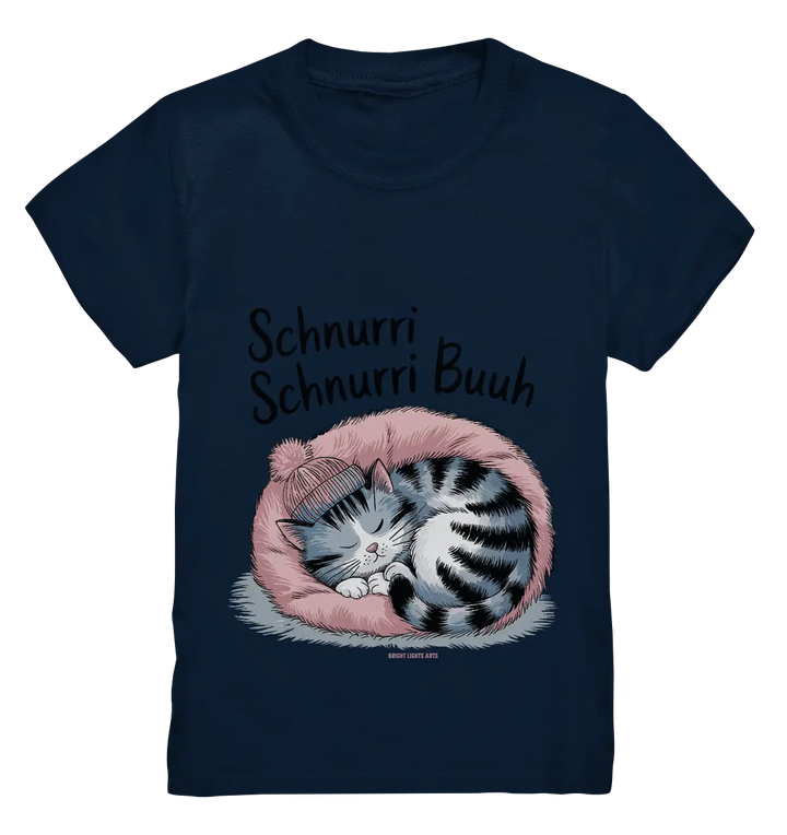 Schnurri Schnurri Buh - Schlafende Katze im rosa Bett - Kids Premium Shirt Bright Lights Arts